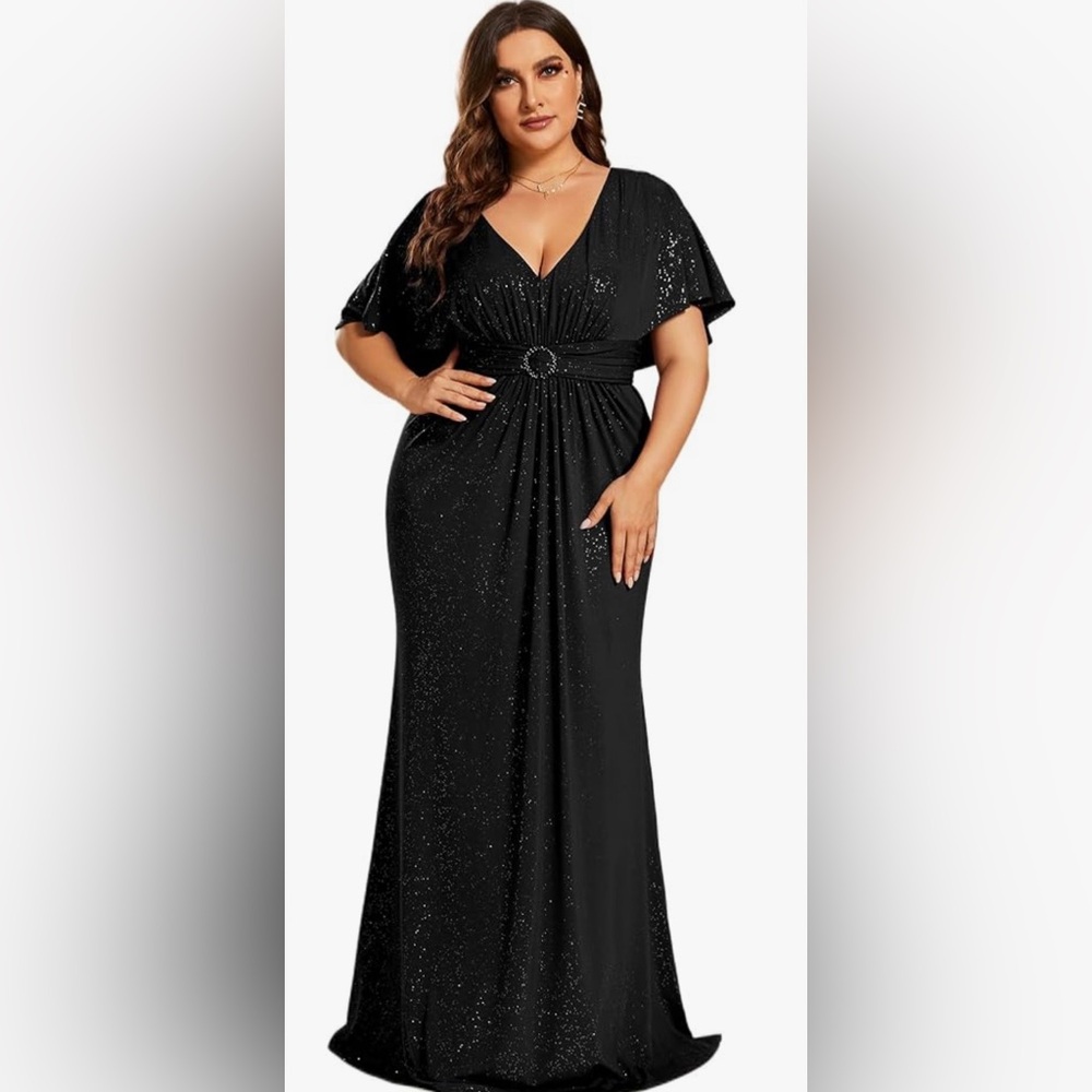 Ever-Pretty Plus Glitter Formal Dress